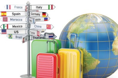 luggage bag and travel the world