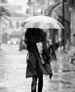 Raining and have umbrella