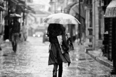 Raining and have umbrella