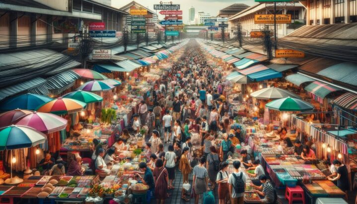 A picture of Chatuchak Market in Bangkok Thailand