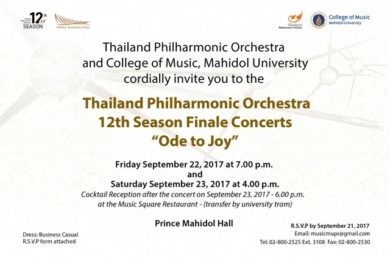 thailand philharmoic Invitation Ode to Joy